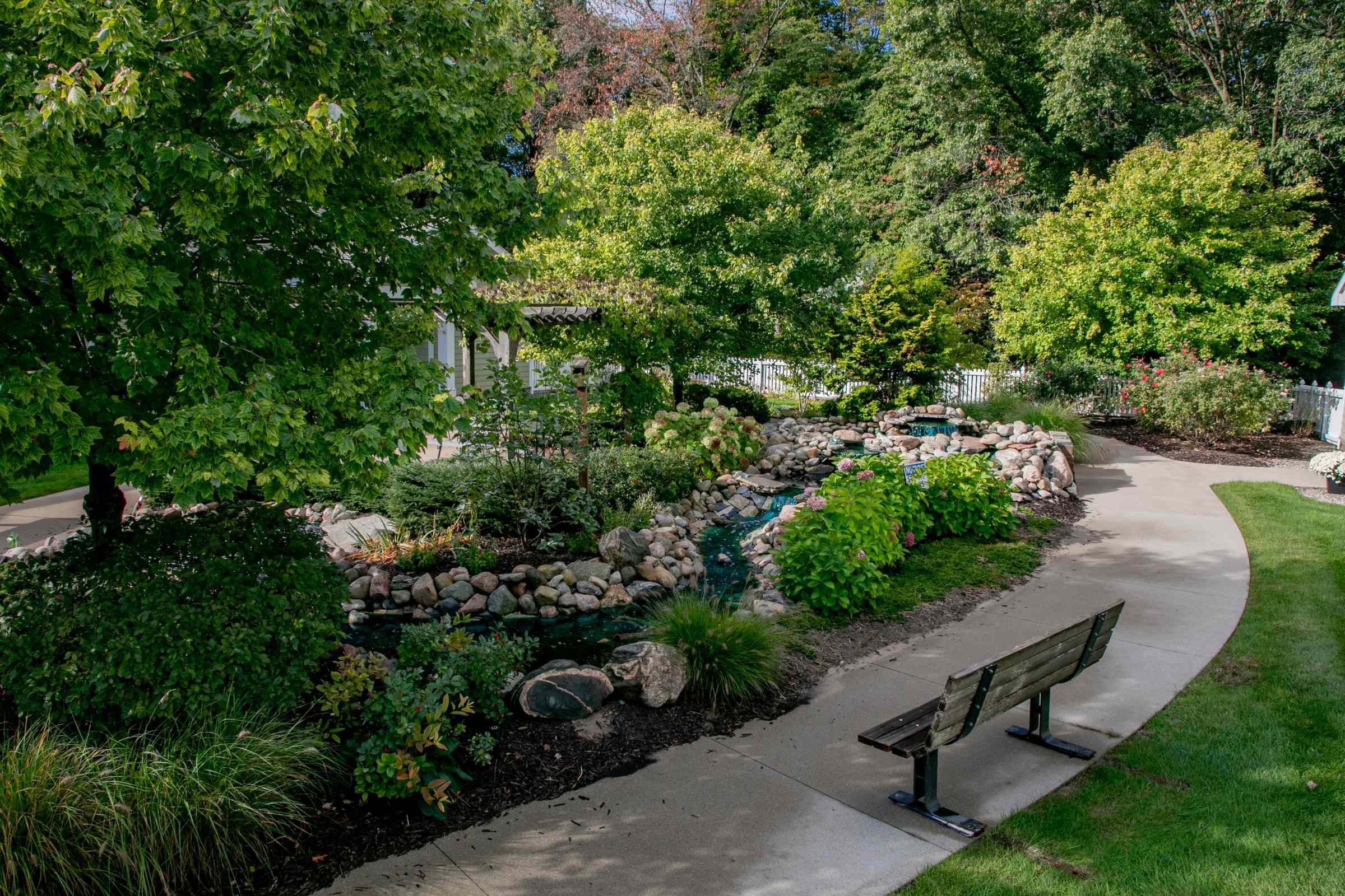 water feature  in courtyard