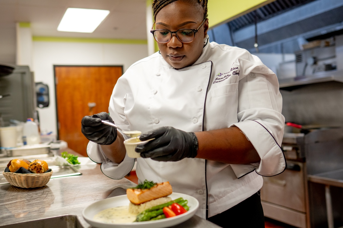 chef preparing meal